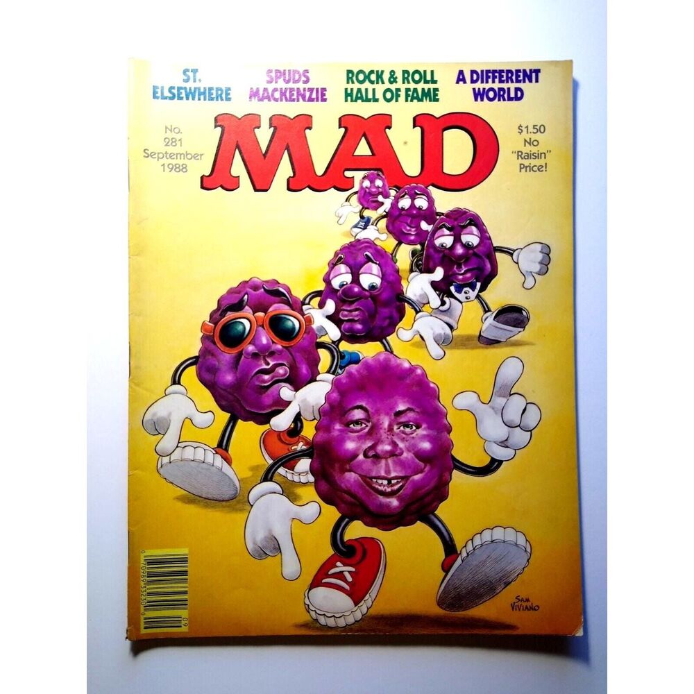 MAD Magazine Sept 1988 # 281 California Raisins St. Elsewhere A Different World